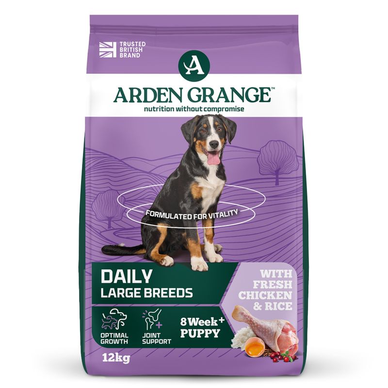 Arden Grange Arden Grange Daily Breeds Chicken Puppy Dry Dog Food pet food packaging