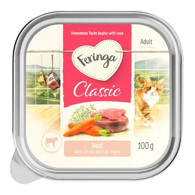 Feringa Classic Adult, Veal mit Karotten und Katzen-Thymian, 100 g. Homemade Taste begins with Love. Feringa Classic Adult, Veal mit Karotten und Katzen-Thymian, 100 g. Homemade Taste begins with Love.