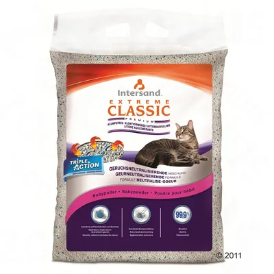 Intersand Classic kattesand med babypudderduft