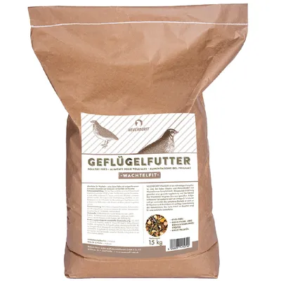 Neudorff karma dla drobiu Wachtelfit, 15 kg. Bez GMO, bez barwników i konserwantów, bez oleju palmowego. Odpowiednia dla przepiórek.