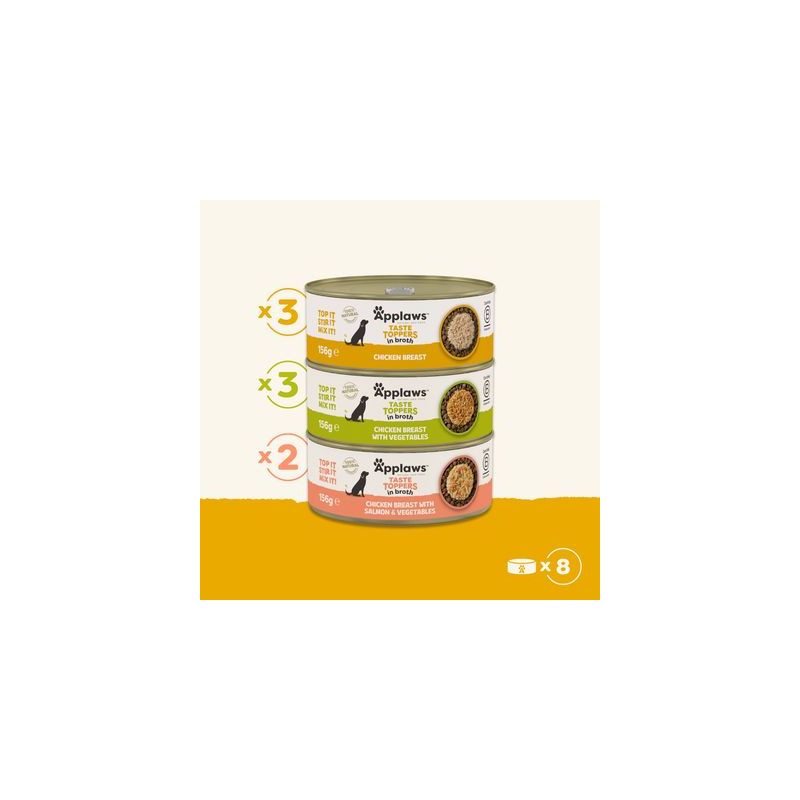 Applaws Taste Toppers 8 x 156 g Probeerpakket Hondenvoer