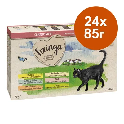 Икономична опаковка Feringa Classic Meat Menu в паучове 24 x 85 г