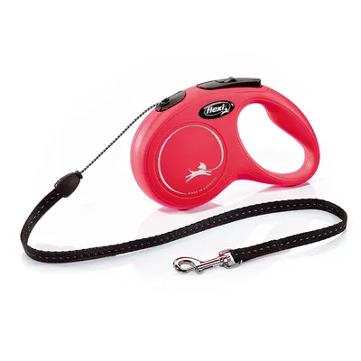 flexi New Classic Rollijn Koord S rood, 5 m