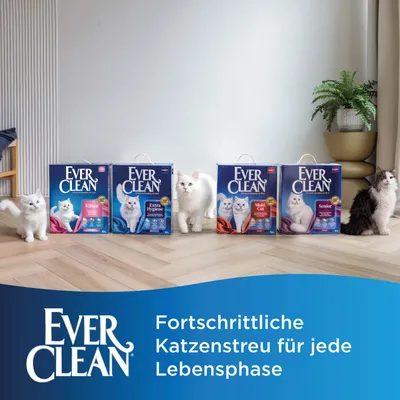 Ever Clean Katzenstreu für Kitten, Extra Hygiene, Multi Cat und Senior. Fortschrittliche Katzenstreu für jede Lebensphase.