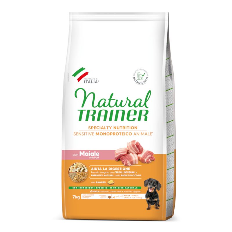 Natural Trainer Sensitive Adult Small & Toy au porc