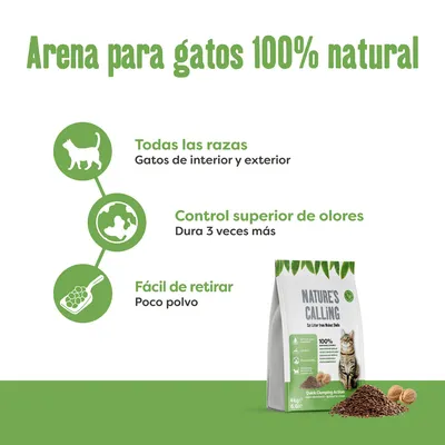Nature's Calling arena biogdegradable vegetal para gatos