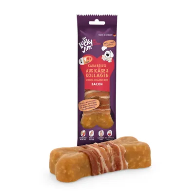 Lucky Jim rágócsont L - Sajt & kollagén bacon (3 x 120 g) Lucky Jim rágócsont L - Sajt & kollagén bacon (3 x 120 g)