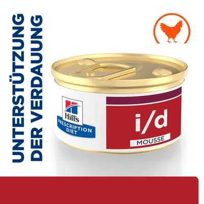Hill's Prescription Diet i/d Digestive Care Mousse für Katzen Huhn - Huhn (12 x 85 g)