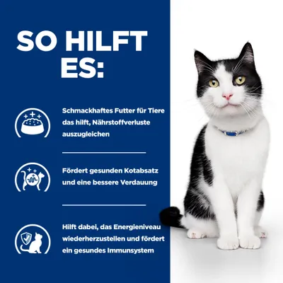 So hilft es: Schmackhaftes Futter für Tiere, das hilft, Nährstoffverluste auszugleichen, fördert gesunden Kotabsatz und Verdauung, unterstützt Energie und Immunsystem.