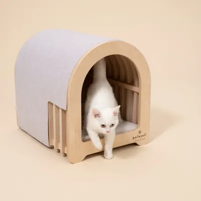 Natural Paradise Maison pour chat Zinnia - L 38 x l 47 x H 44 cm Natural Paradise Maison pour chat Zinnia - L 38 x l 47 x H 44 cm