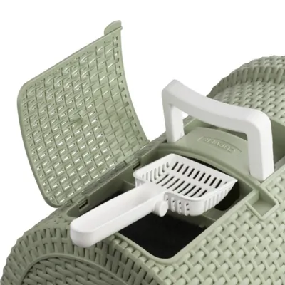 Toilette per gatti Curver - verde: L 51 x P 38,5 x H 39,5 cm