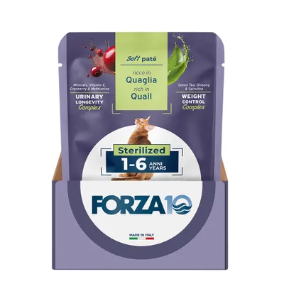 BOTANICAT FORZA10 Soft Paste Sterilized 1-6 Years 24 x 80 g - Reich an Wachtel BOTANICAT FORZA10 Soft Paste Sterilized 1-6 Years 24 x 80 g - Reich an Wachtel