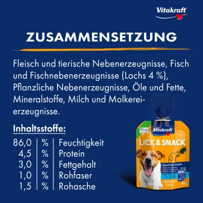 Vitakraft Lick & Snack SmartTrain Complex 60 g - Lachs Vitakraft Lick & Snack SmartTrain Complex 60 g - Lachs