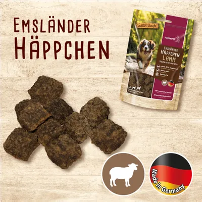 Hansepet Natur Snacks Emsländer Häppchen - Lamm Hansepet Natur Snacks Emsländer Häppchen - Lamm