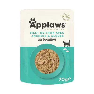 Applaws Katzenfutter Super-Sparpaket 96 x 70 g im Pouch - Thunfisch mit Sardellen Applaws Katzenfutter Super-Sparpaket 96 x 70 g im Pouch - Thunfisch mit Sardellen