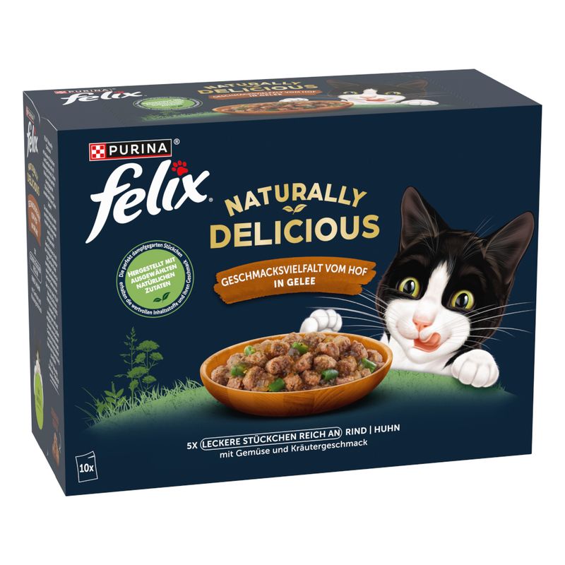 Felix Naturally Delicious 10 x 80 g - Pack misto