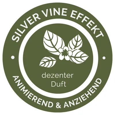 Silver Vine effect, subtly scented, stimulating and attractive.