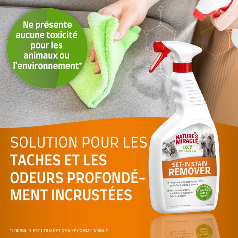 Nature's Miracle Détachant et désodorisant pour chien et chat OXY Formula