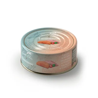 Ekonomipack Terra Felis 24 x 80 g - Lax med kyckling Ekonomipack Terra Felis 24 x 80 g - Lax med kyckling