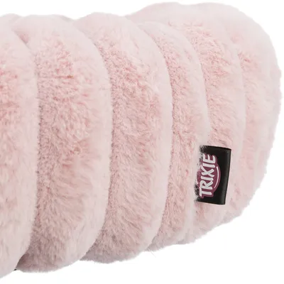 Rosa, flauschiges Material mit Trixie-Logo auf schwarzem Etikett sichtbar.