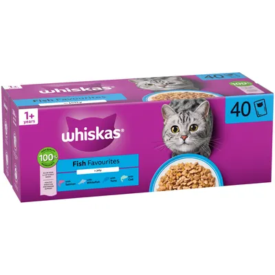 Whiskas 1+ Fish Favourites in Jelly Whiskas 1+ Fish Favourites in Jelly