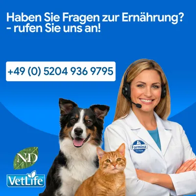 Vous avez des questions sur l'alimentation ? Appelez-nous au : +49 (0) 5204 936 9795. Logos ND et VetLife, conseillère Farmina Pet Foods avec casque-micro. Vous avez des questions sur l'alimentation ? Appelez-nous au : +49 (0) 5204 936 9795. Logos ND et VetLife, conseillère Farmina Pet Foods avec casque-micro.