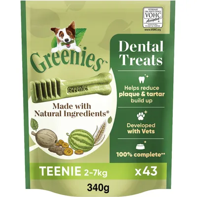 Greenies Daily Oral Care Dental Treats for Teenie-Sized Adult Dogs - Multibuy: 2 x 340g Greenies Daily Oral Care Dental Treats for Teenie-Sized Adult Dogs - Multibuy: 2 x 340g