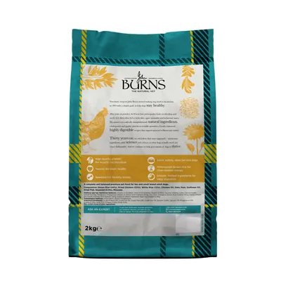 Burns Adult & Senior Toy & Small Breed Original - Chicken & Rice - 2kg