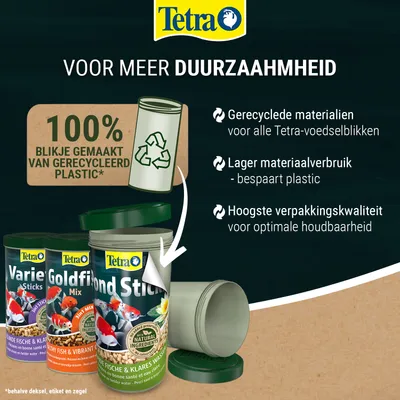 Tetra voerblikken van 100% gerecycled plastic, met uitzondering van het deksel, het etiket en de verzegeling. Voordelen: lager materiaalverbruik, hoogste verpakkingskwaliteit voor optimale houdbaarheid. Tetra voerblikken van 100% gerecycled plastic, met uitzondering van het deksel, het etiket en de verzegeling. Voordelen: lager materiaalverbruik, hoogste verpakkingskwaliteit voor optimale houdbaarheid.