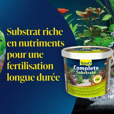 Tetra Complete Substrate, substrat riche en nutriments pour une fertilisation durable des plantes d’aquarium. Tetra Complete Substrate, substrat riche en nutriments pour une fertilisation durable des plantes d’aquarium.
