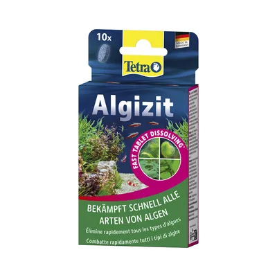 Tetra Algizit, 10 compresse. Combatte rapidamente tutti i tipi di alghe. Compresse a dissoluzione rapida. Made in Germany. Tetra Algizit, 10 compresse. Combatte rapidamente tutti i tipi di alghe. Compresse a dissoluzione rapida. Made in Germany.