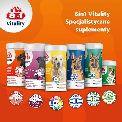 8in1 Vitality Calcium Tablets, wapń