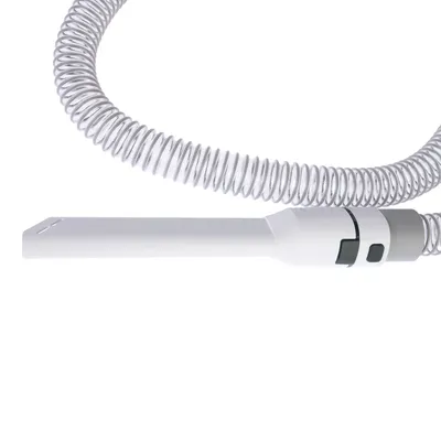 White flexible tube with narrow nozzle and two black switches, suitable for precise applications.