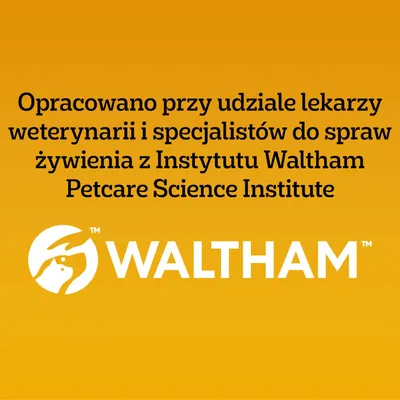 WALTHAM. Opracowany we współpracy z lekarzami weterynarii i ekspertami ds. żywienia z Instytutu Waltham Petcare Science. WALTHAM. Opracowany we współpracy z lekarzami weterynarii i ekspertami ds. żywienia z Instytutu Waltham Petcare Science.