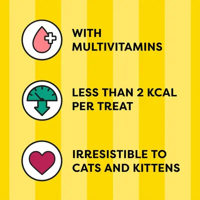 With multivitamins, less than 2 kcal per treat, irresistible to cats and kittens.