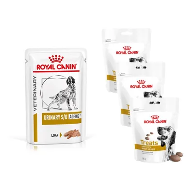 Royal Canin Vet Canine Urinary comida húmeda + 3 x 230 g Urinary Snacks ¡gratis!
