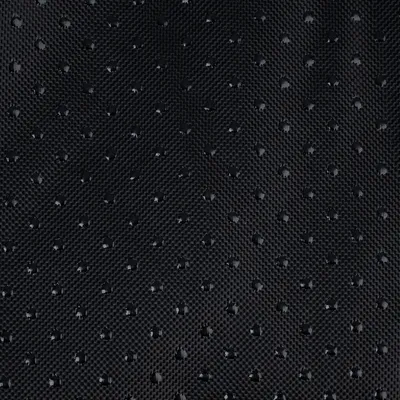 Close-up of a black textured material with small non-slip dots.