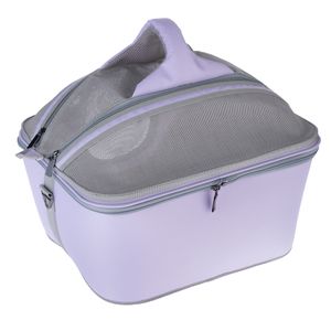Sac De Transport Transparent Pour Chat / Petit Chien - 42x27x34 Cm, Tissu Oxford Respirant - Sacoche Réservoir Moto, Anti-poussière, Imperméable - Gris