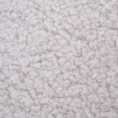 Nahaufnahme einer weissen, flauschigen Textur, möglicherweise Material für Haustierbett oder Decke.
