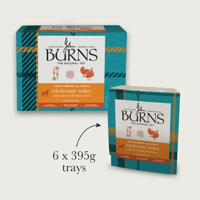 Burns Wholesome Turkey with Carrots & Brown Rice 6 x 395g - 6 x 395g Burns Wholesome Turkey with Carrots & Brown Rice 6 x 395g - 6 x 395g