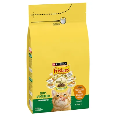 PURINA Friskies Indoor Cat kana, kalkkuna ja vihannekset