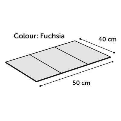 Dimensiones del producto: largo 50 cm, ancho 40 cm. Color: fucsia.