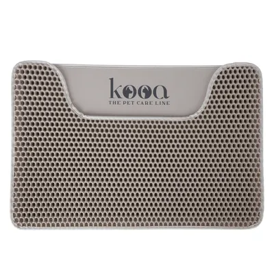 kooa. The Pet Care Line. Tappetino grigio con struttura a nido d'ape.
