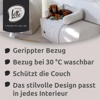 Designed by Lotte Couchkissen Ribbed, hellgrau