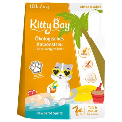 Litière KittyBay Pawperol Spritz tofu et manioc pour chat