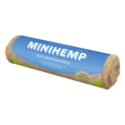 MINIHEMP Soft Hemp Mattress, lecho natural para conejos, roedores y aves. 100% fibras de cáñamo natural.