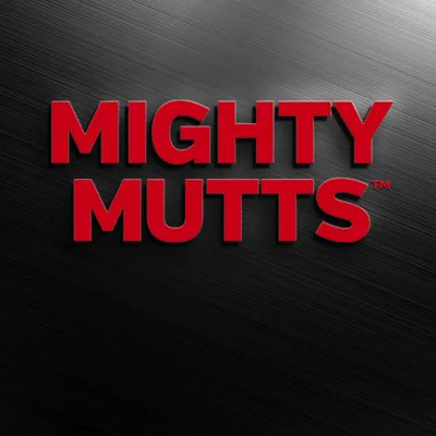Mighty Mutts. Varumärke för husdjursprodukter.