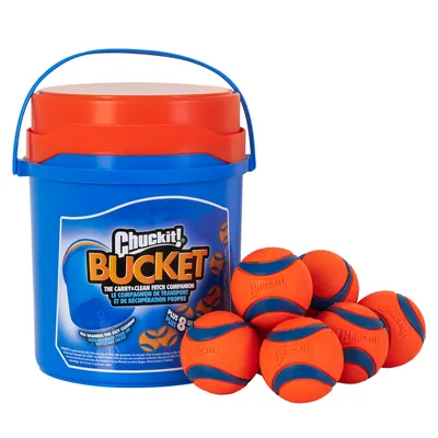 CHUCKIT! vedro z 8 ultra žogicami