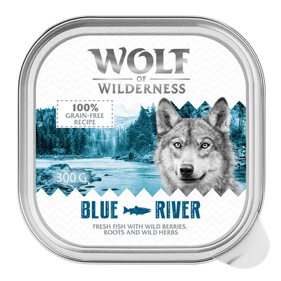 Wolf of Wilderness Blue River, 300 г. 100% беззерновой рецепт со свежей рыбой, лесными ягодами, корнями и дикими травами.