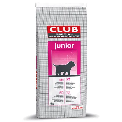 Royal Canin Club Special Performance Junior, 15kg. Karma dla psów na optymalny wzrost i zrównoważoną florę jelitową.